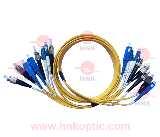 4~8 Cores Parallel Ribbon Cable  Fiber Optic Patch Cord